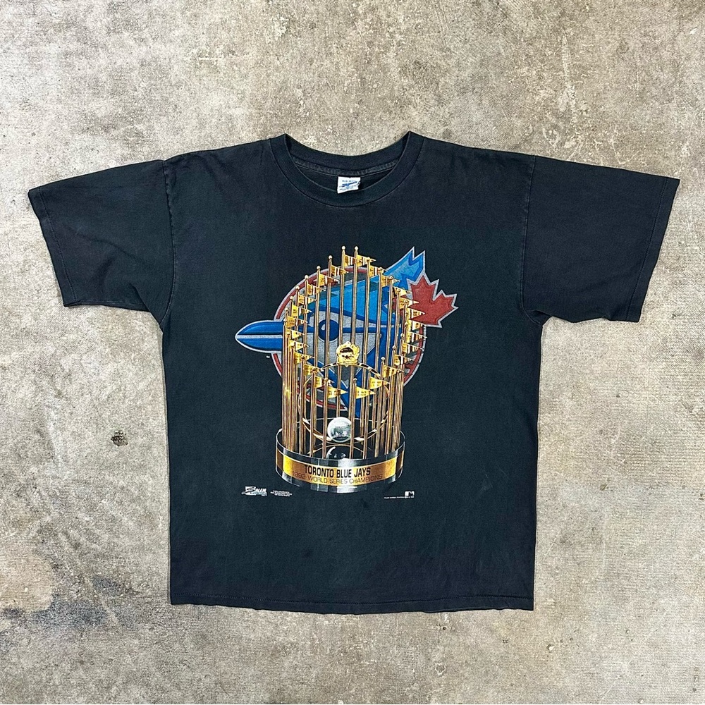 Vintage 90s Salem Sportswear Toronto Blue Jays 92 World Series Champs MLB Shirt